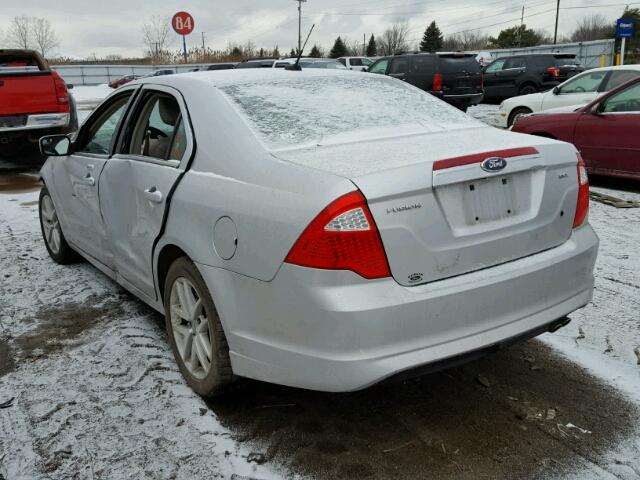 3FAHP0JA9BR247905 - 2011 FORD FUSION SEL SILVER photo 3