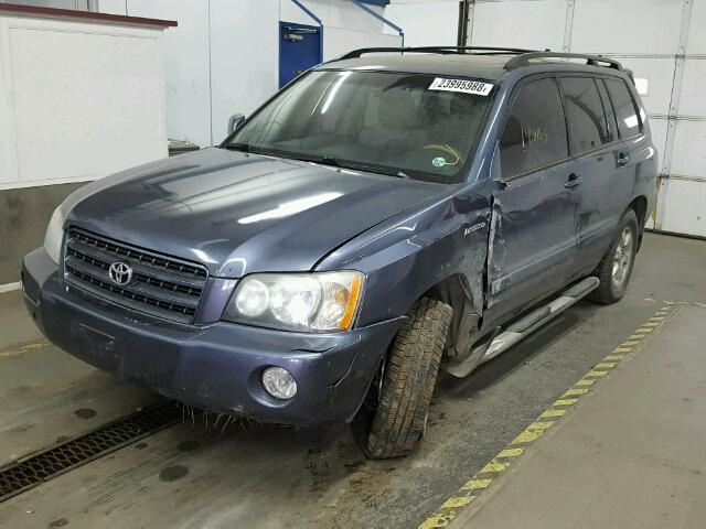 JTEHF21A820078125 - 2002 TOYOTA HIGHLANDER BLUE photo 2