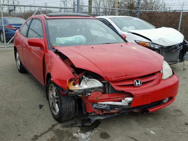 1HGEM210X2L102073 - 2002 HONDA CIVIC EX RED photo 1