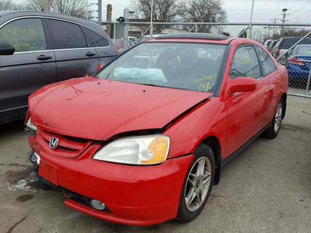 1HGEM210X2L102073 - 2002 HONDA CIVIC EX RED photo 2