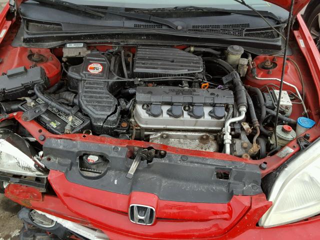 1HGEM210X2L102073 - 2002 HONDA CIVIC EX RED photo 7