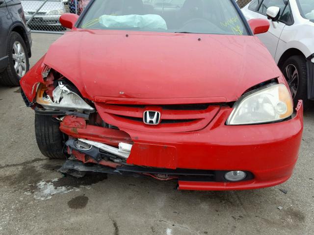 1HGEM210X2L102073 - 2002 HONDA CIVIC EX RED photo 9