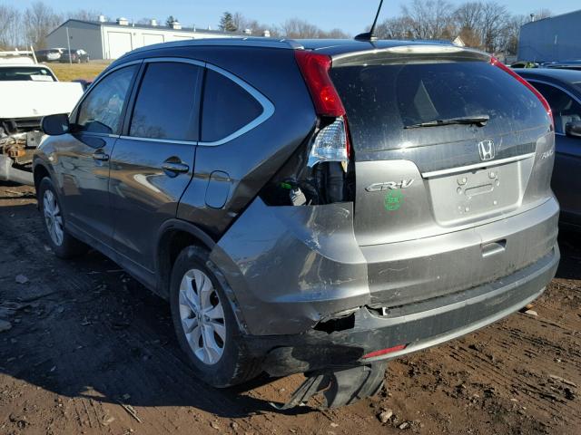 2HKRM4H77DH604223 - 2013 HONDA CR-V EXL BLACK photo 3