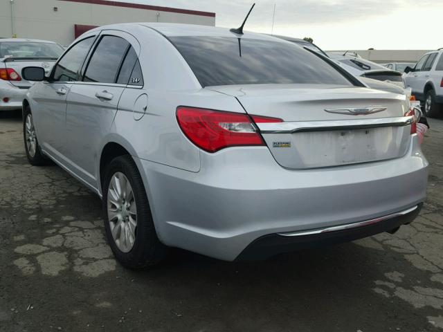 1C3CCBAG4CN256469 - 2012 CHRYSLER 200 LX SILVER photo 3