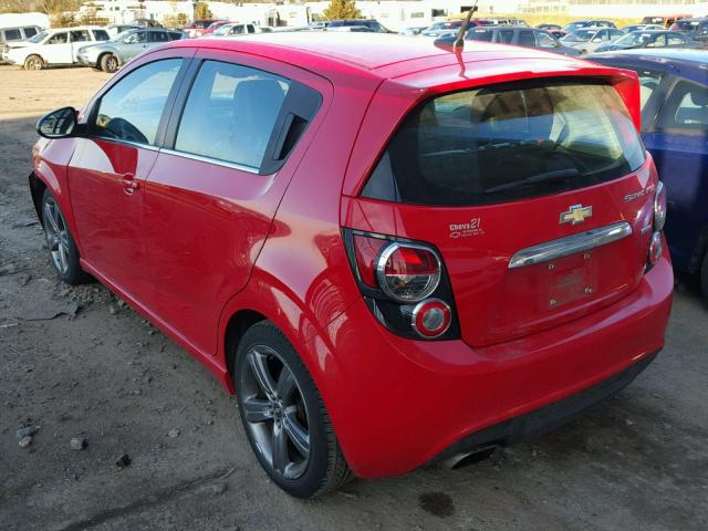 1G1JH6SB4D4156788 - 2013 CHEVROLET SONIC RS RED photo 3