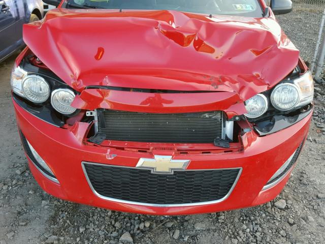 1G1JH6SB4D4156788 - 2013 CHEVROLET SONIC RS RED photo 7