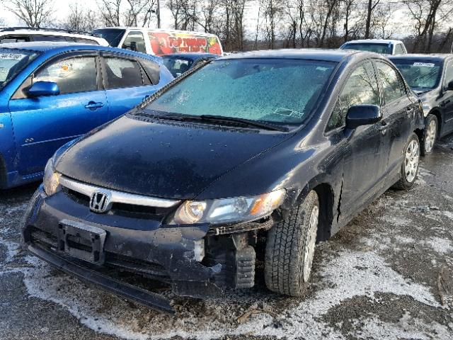 2HGFA16506H518213 - 2006 HONDA CIVIC LX BLACK photo 2