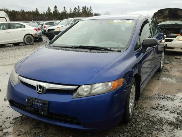 2HGFA16397H032841 - 2007 HONDA CIVIC DX BLUE photo 2