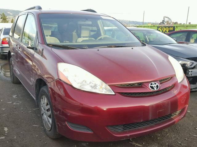 5TDZK23C78S106070 - 2008 TOYOTA SIENNA CE BURGUNDY photo 1