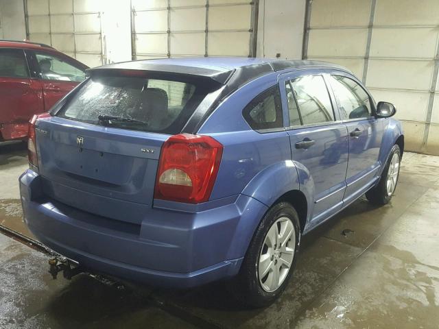 1B3HB48B77D252892 - 2007 DODGE CALIBER SX BLUE photo 4