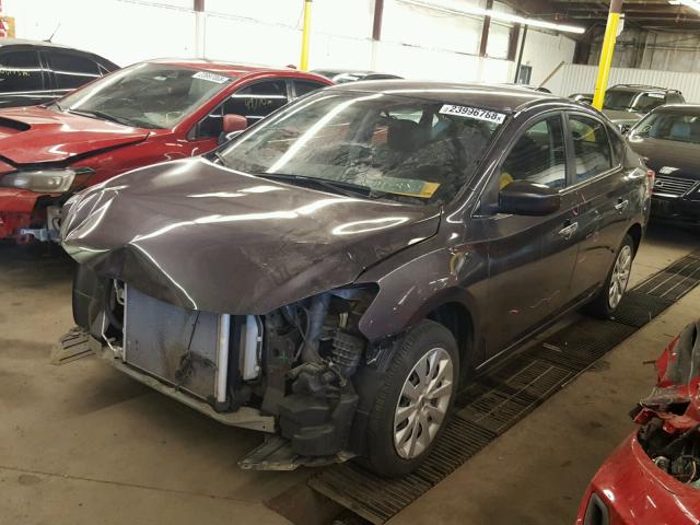 3N1AB7AP7EL670628 - 2014 NISSAN SENTRA S CHARCOAL photo 2