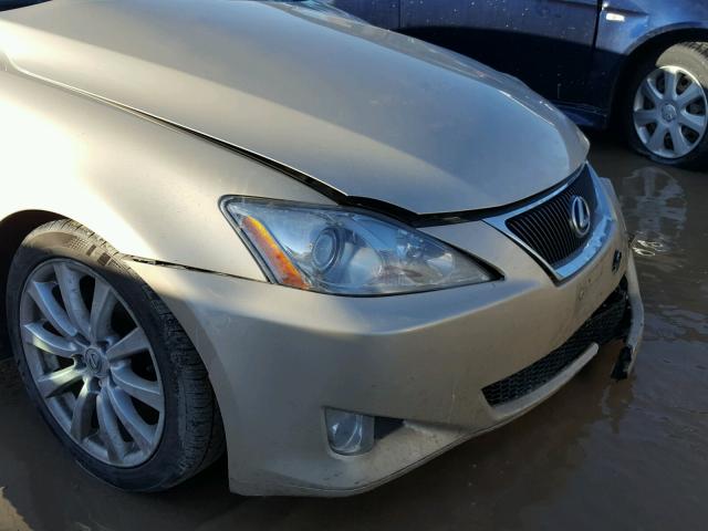 JTHCK262072019639 - 2007 LEXUS IS 250 GOLD photo 10