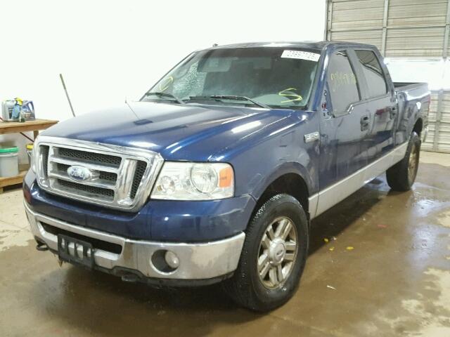 1FTRW14W88FA47389 - 2008 FORD F150 SUPER BLUE photo 2