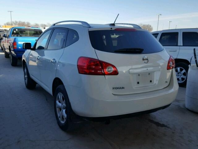 JN8AS5MT5AW000739 - 2010 NISSAN ROGUE S WHITE photo 3