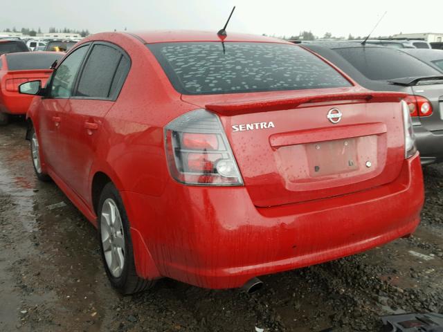 3N1AB6AP4CL670741 - 2012 NISSAN SENTRA 2.0 RED photo 3