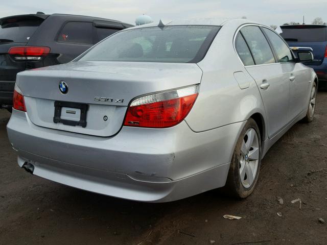 WBANF73557CU23778 - 2007 BMW 530 XI SILVER photo 4