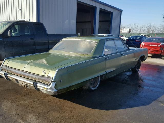 DL43F8R230049 - 1969 DODGE POLARA GREEN photo 4