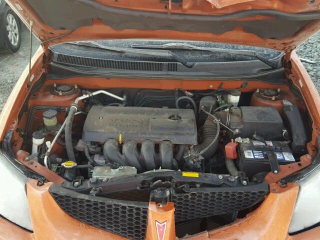 5Y2SL62884Z419883 - 2004 PONTIAC VIBE ORANGE photo 7