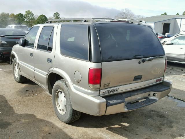 1GKCS13W8Y2346525 - 2000 GMC JIMMY Коричневый фото 3