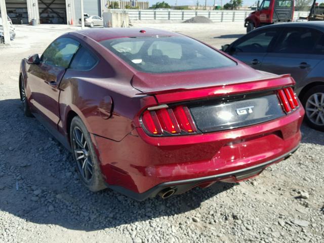 1FA6P8CF6H5227363 - 2017 FORD MUSTANG GT RED photo 3
