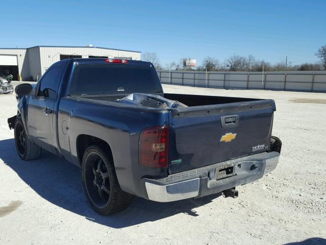 1GCEC14C07Z527694 - 2007 CHEVROLET SILVERADO BLUE photo 3