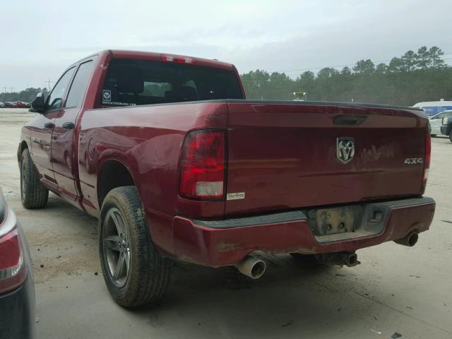 1C6RD7FT5CS248038 - 2012 DODGE RAM 1500 S RED photo 3