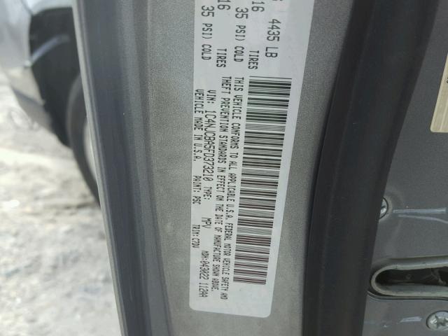 1C4NJCBA5FD373210 - 2015 JEEP COMPASS SP ნაცრისფერი ფოტო 10