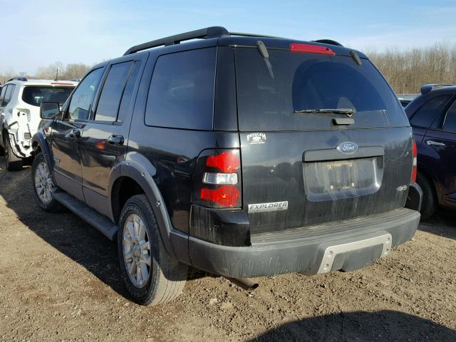 1FMEU73E38UA04683 - 2008 FORD EXPLORER X BLACK photo 3