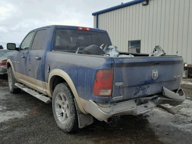 1D7RV1CT0BS519566 - 2011 DODGE RAM 1500 BLUE photo 3