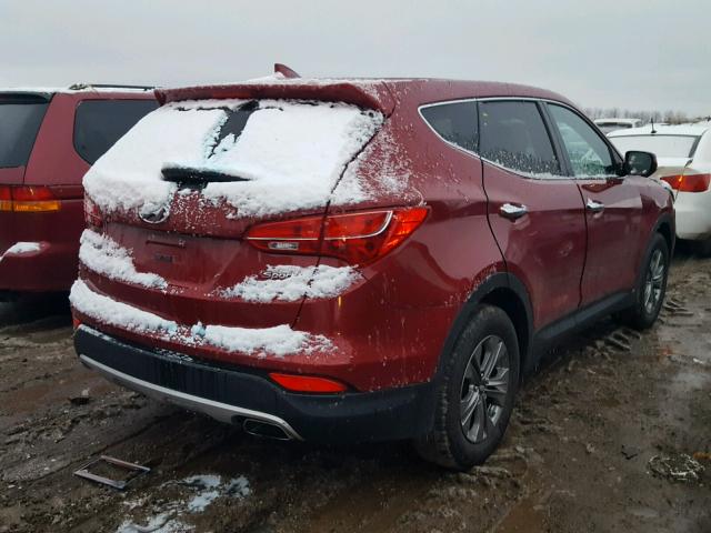 5XYZT3LB8GG371148 - 2016 HYUNDAI SANTA FE S RED photo 4