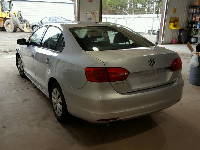 3VW2K7AJ6DM295253 - 2013 VOLKSWAGEN JETTA BASE 银色 照片 3