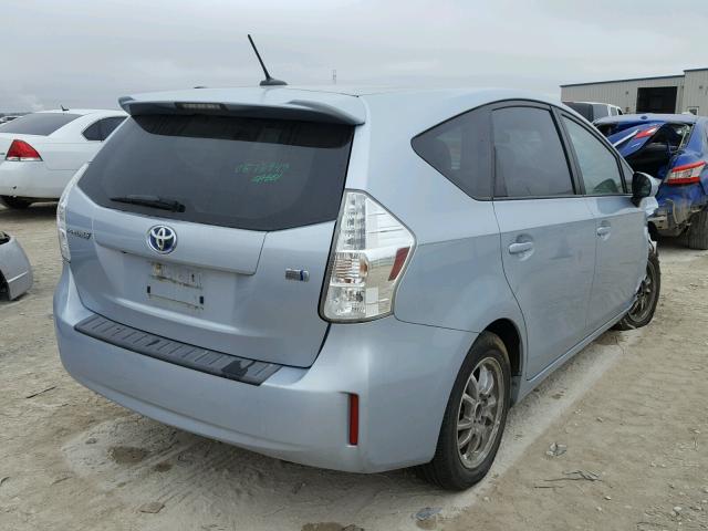 JTDZN3EU6C3133984 - 2012 TOYOTA PRIUS V TEAL photo 4