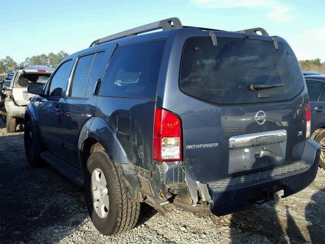 5N1AR18W27C639431 - 2007 NISSAN PATHFINDER BLUE photo 3