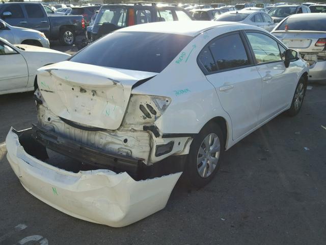 2HGFB2F59CH594589 - 2012 HONDA CIVIC LX WHITE photo 4