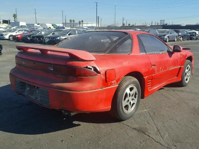 JA3XD64B4MY002714 - 1991 MITSUBISHI 3000 GT SL RED photo 4