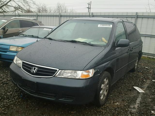 5FNRL18874B141038 - 2004 HONDA ODYSSEY EX BLUE photo 2