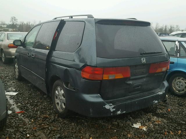 5FNRL18874B141038 - 2004 HONDA ODYSSEY EX BLUE photo 3