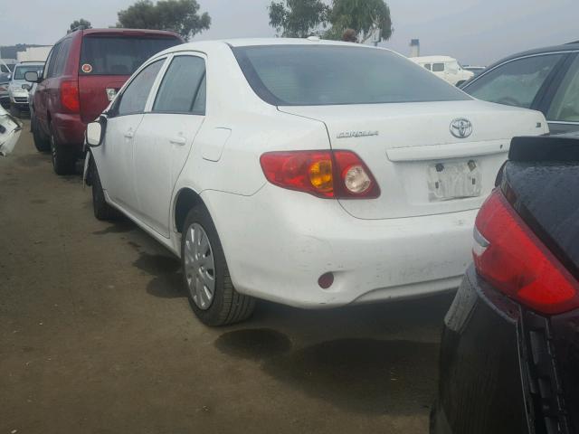 1NXBU4EE7AZ383708 - 2010 TOYOTA COROLLA BA WHITE photo 3