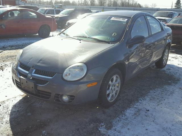 1B3ES56C34D536018 - 2004 DODGE NEON SXT GRAY photo 2