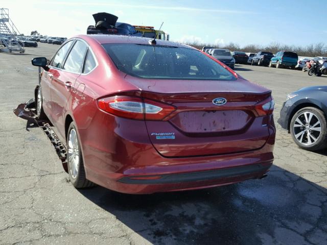 3FA6P0PU1GR145854 - 2016 FORD FUSION SE RED photo 3