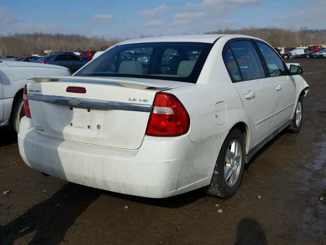 1G1ZT54885F142296 - 2005 CHEVROLET MALIBU LS WHITE photo 4