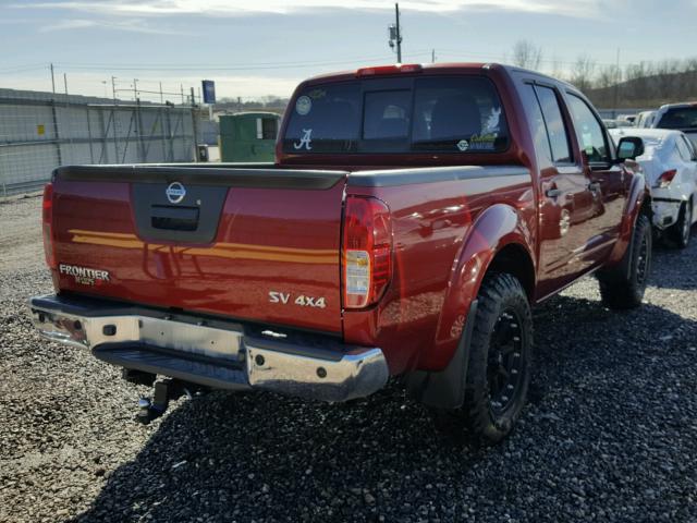 1N6AD0EV3FN714484 - 2015 NISSAN FRONTIER S RED photo 4