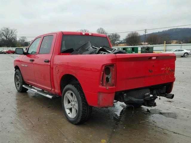 1C6RD7KT7CS192030 - 2012 DODGE RAM 1500 S RED photo 3