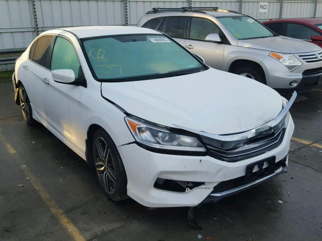 1HGCR2F50GA171144 - 2016 HONDA ACCORD SPO WHITE photo 1