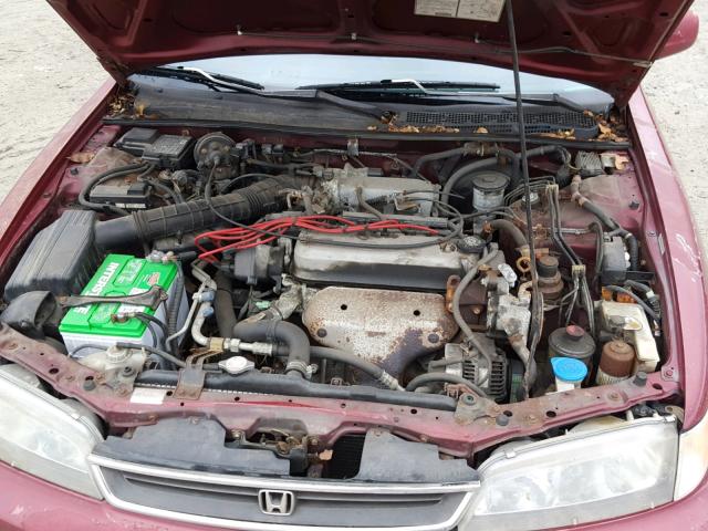 1HGCD5649VA097100 - 1997 HONDA ACCORD LX RED photo 7