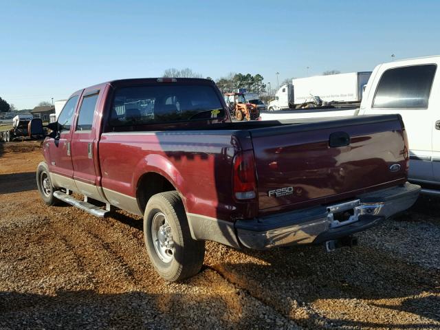 1FTNW20P74EA96568 - 2004 FORD F250 SUPER BURGUNDY photo 3