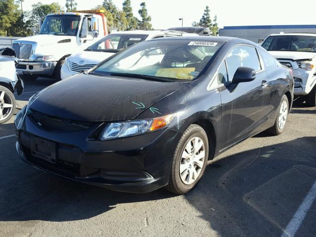 2HGFG3B57CH553097 - 2012 HONDA CIVIC LX BLACK photo 2