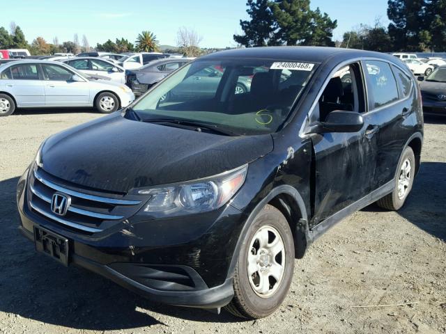 2HKRM4H39EH643538 - 2014 HONDA CR-V LX BLACK photo 2