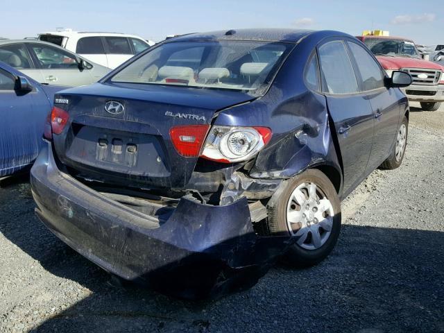 KMHDU46D18U325263 - 2008 HYUNDAI ELANTRA GL BLUE photo 4