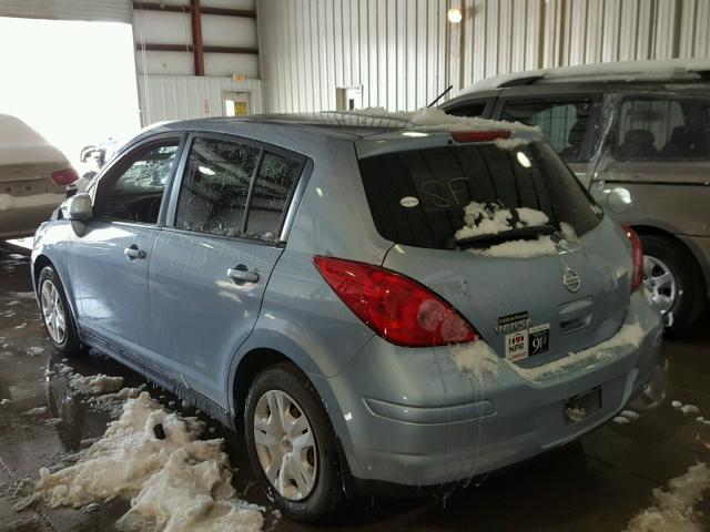 3N1BC1CP2BL511653 - 2011 NISSAN VERSA S BLUE photo 3